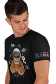 playbackmoda Oversize Uzay Astronot Ayıcık Nasa Tasarım Baskılı Tişört thumbnail 2