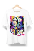 playbackmoda Owersize Tasarım Rock Poster Beatles Baskılı Tişört thumbnail 1