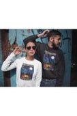 playbackmoda Akiki Tasarım Doğa Aşkı - Kamp Sevgisi - Yıldızlarla Sweatshirt - 2