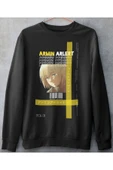 playbackmoda Akiki Tasarım, Armin Arlert, Anime - Manga, Siyah Sweatshirt, L Beden - 1