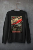 playbackmoda Akiki Tasarım - Evde Kal Festivali, Ingilizce Süper Matrak Poster, Siyah Sweatshirt, Ak10195 thumbnail 1