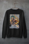 playbackmoda Akiki Tasarım - Jimi Hendrix Özel, Siyah Sweatshirt, Ak10184 thumbnail 1