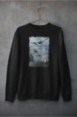 playbackmoda Akiki Tasarım Fantastik Balinaların Hayalleri Dijital Sanat İllüstrasyon Sweatshirt thumbnail 1
