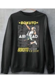 playbackmoda Akiki Tasarım, Bokuto Kotaro, Anime - Manga, Siyah Sweatshirt, S Beden thumbnail 1