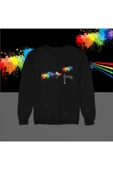 playbackmoda Akiki Tasarım Grafitti Rengarenk Ilüstrasyon Sweatshirt - 1