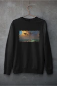 playbackmoda Akiki Tasarım Fantastik  Balinanın Hayali Gün Batımının Çağrısı Dijital Sanat Sweatshirt thumbnail 1
