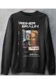 playbackmoda Akiki Tasarım, Reiner Braun, Anime - Manga, Siyah Sweatshirt, L Beden thumbnail 1