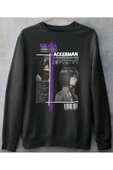 playbackmoda Akiki Tasarım, Mikasa Ackerman, Anime - Manga, Siyah Sweatshirt, S Beden - 1