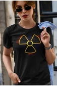 playbackmoda Owersize Radyoaktif Sembol Tasarım Baskılı Tişört thumbnail 1