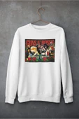 playbackmoda Akiki Tasarım - Guns N'roses  Beyaz Sweatshirt Ak10181 thumbnail 1