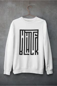 playbackmoda Akiki Tasarım Dual Yazı - Whıte-black Sweatshirt thumbnail 1