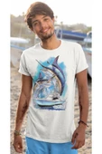 playbackmoda Owersize Balıkçılık Deniz Tasarım Baskılı Tişört thumbnail 2