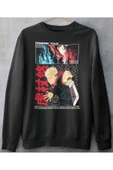 playbackmoda Akiki Tasarım, Itadori Yuji, Anime - Manga, Siyah Sweatshirt, L Beden thumbnail 1