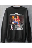 playbackmoda Akiki Tasarım, Monkey D. Luffy, Anime - Manga, Siyah Sweatshirt, Xl Beden thumbnail 1
