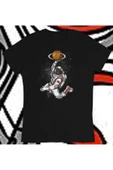 playbackmoda Owersize Astronot Basketbol Ilüstrsyon Çizim Tasarım Baskılı Tişört thumbnail 1