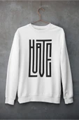 playbackmoda Akiki Tasarım Dual Yazı - Hate-love Sweatshirt thumbnail 1
