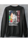 playbackmoda Akiki Tasarım, Monkey D. Luffy, Anime - Manga, Siyah Sweatshirt, S Beden - 1