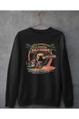 playbackmoda Akiki Tasarım - Motorsiklet Florida ,siyah Sweatshirt Ak10119 thumbnail 1