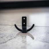 Çapa 5 Adet Askı Siyah Dolap Askılık Askılığı Duvar Vestiyer Banyo Mutfak Elbise Kıyafet Askısı - 6
