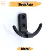 Çapa Askı Siyah Dolap Askılık Askılığı Duvar Vestiyer Banyo Mutfak Elbise Kıyafet Askısı Portmanto thumbnail 1
