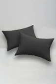Upstyle 2li Yastık Kılıfı Solid Siyah - 1