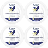 Dove Besleyici El ve Vücut Bakım Kremi 250ML Rich Nourishment Cream (Mavi) (4 Lü Set) - 1