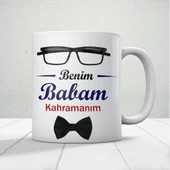 Benim Babam Kahramanım Babalar Günü Baskılı Kupa Bardak Kahve Kupa Bardak - 1