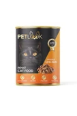PetLook Konserve Kedi Maması Yetişkin Tavuk Etli, Parça Etli 415 GR Yaş Mama Düşük Tahıllı - 1