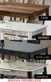 Milano Mdf Ortadan Açılır Masa 4 Adet Fulya Sandalye Takım - 4