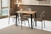 Mini 60 x 100 Milano Mdf Ortadan Açılır Masa 4 Adet Suna Sandalye - 1