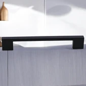 Dar Köprü Kulp 128 mm Mat Siyah Metal Mobilya Mutfak Çekmece Dolap Dolabı Kapak Kulbu Kulpu 12.8 cm thumbnail 4