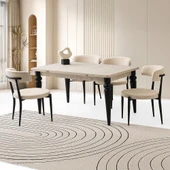 Yanlardan Açılır Yakamoz Sidon Masa Topkapı Ayak 4 Ad Gözde Sandalye - 8