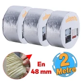 Çamur Bant 3 ADET Çatı İzolasyon Ses Su Yalıtım Tamir Sakız Bandı Gri 48 mm x 2 Metre - 1