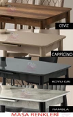 Mini 60 x 100 Milano Mdf Ortadan Açılır Masa 4 Ad Çapraz Sandalye 1 Ad sırtsız Mini Bench - 2