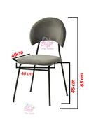 Mini 60 x 100 Milano Açık Gri Mdf Ortadan Açılır Masa 4 Adet Suna Sandalye - 5