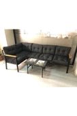 Miami melisa 3+2 Köşe Yön değiştirilebilir Koltuk Takımı Balkon-bahçe-kafe mermerdesen 70x50cm sehpa - 1