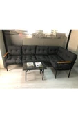 miami Köşe Koltuk Takımı , 3+2 Balkon-bahçe-çay Seti-mutfak Köşesi mermer desen 70x50cm sehpa - 1