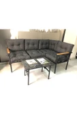 miami Köşe Koltuk Takımı , 2+2 Balkon-bahçe-çay Seti-mutfak Köşesi mermer desen 70x50cm sehpa - 1
