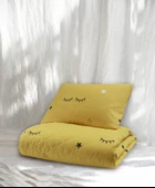 Upstyle Kapitone Yatak Örtüsü Seti Çift Kişilik Dide Sarı thumbnail 5