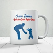 Canım Babam Baskılı Babalar Günü Kupa Bardak Kahve Kupa Bardak-8 thumbnail 1