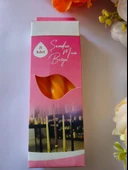 YASİMA 3 Lü BURGU Turuncu Mum şamdan dekor Yılbası Özel Gün MUMU - 5