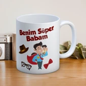 Benim Süper Babam Baskılı Babalar Günü Kupa Bardak Baskılı Kahve Kupa Bardak-2 - 1