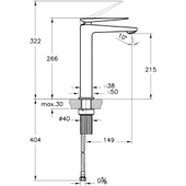Brava A42610 Çanak Lavabo Bataryası, Krom - 2