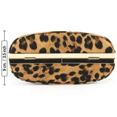 Erkan Saçmacı Leopar Desenli Metal Saplı Zincir Askılı Abiye Çanta - 5