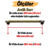 Selçuklu Antik Sarı Metal Kulp 160 mm Mobilya Çekmece Mutfak Dolabı Dolap Kapak Kulpları Kulb Kulpu thumbnail 3