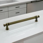 Selçuklu Antik Sarı Metal Kulp 192 mm Mobilya Çekmece Mutfak Dolabı Dolap Kapak Kulpları Kulb Kulpu - 8