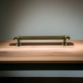 Selçuklu Antik Sarı Metal Kulp 160 mm Mobilya Çekmece Mutfak Dolabı Dolap Kapak Kulpları Kulb Kulpu thumbnail 4