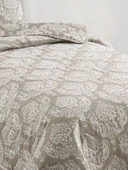 Upstyle Kapitone Yatak Örtüsü Seti Tek Kişilik Post Kahve - 3