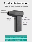 Violet Mini Turbo Jet Fan Turbo Jet Fanı 130000RPM Yüksek Hızlı Kanal Fanı Güçlü Hava Üfleyici - 4