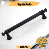 Selçuklu Siyah Metal Kulp 192 mm Mobilya Çekmece Mutfak Dolabı Dolap Kapak Kulpları Kulb Kulpu thumbnail 1